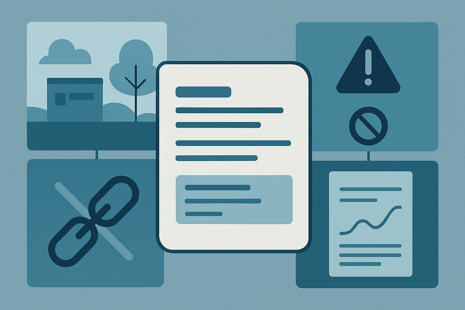 Editorial illustration showing a sanitized resume story built from four safe ingredients: environment, problem type, operating constraint, and outcome