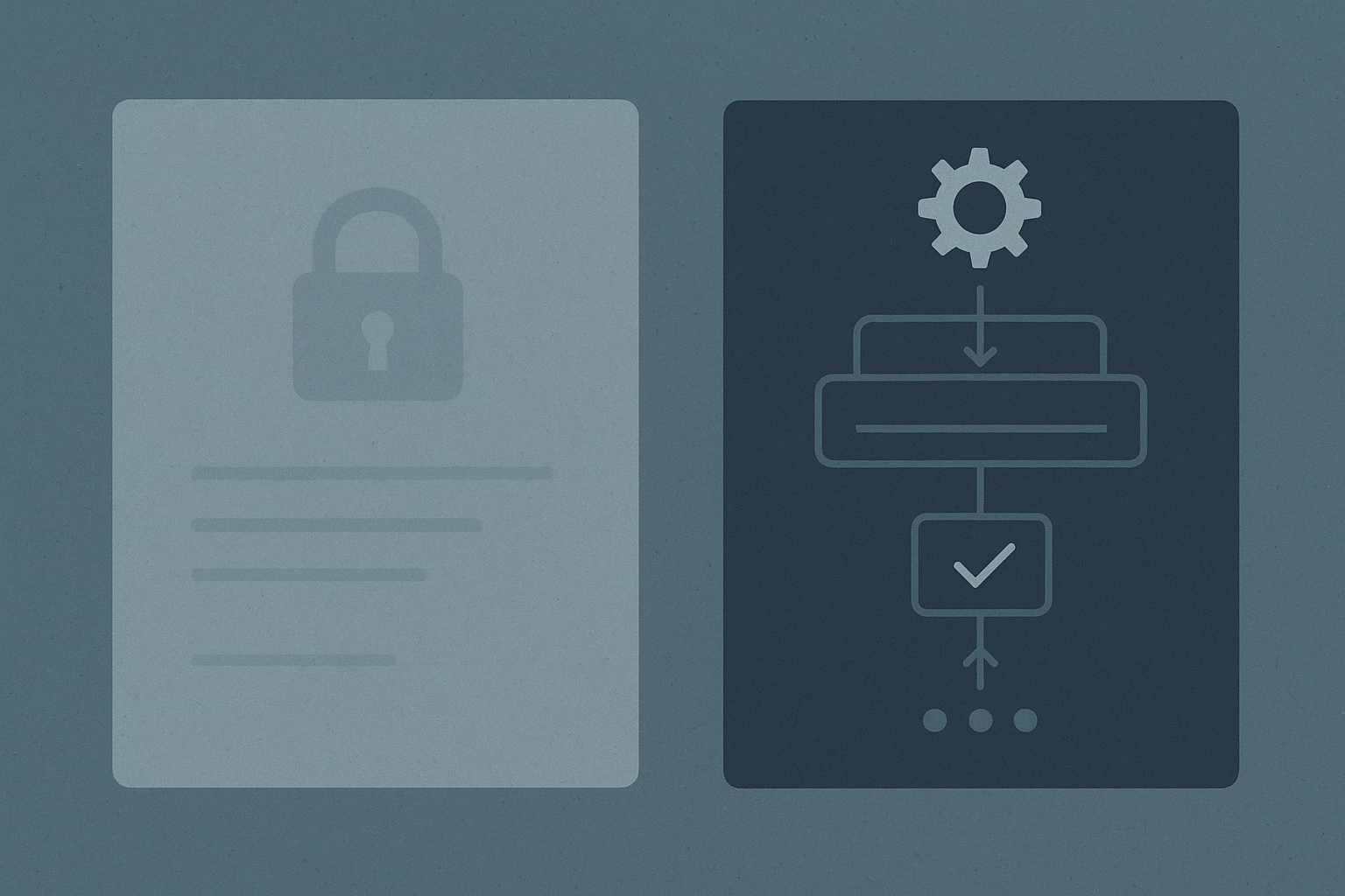 Editorial illustration comparing a vague confidential-work signal with a clearer engineering-impact signal that stays within safe disclosure boundaries