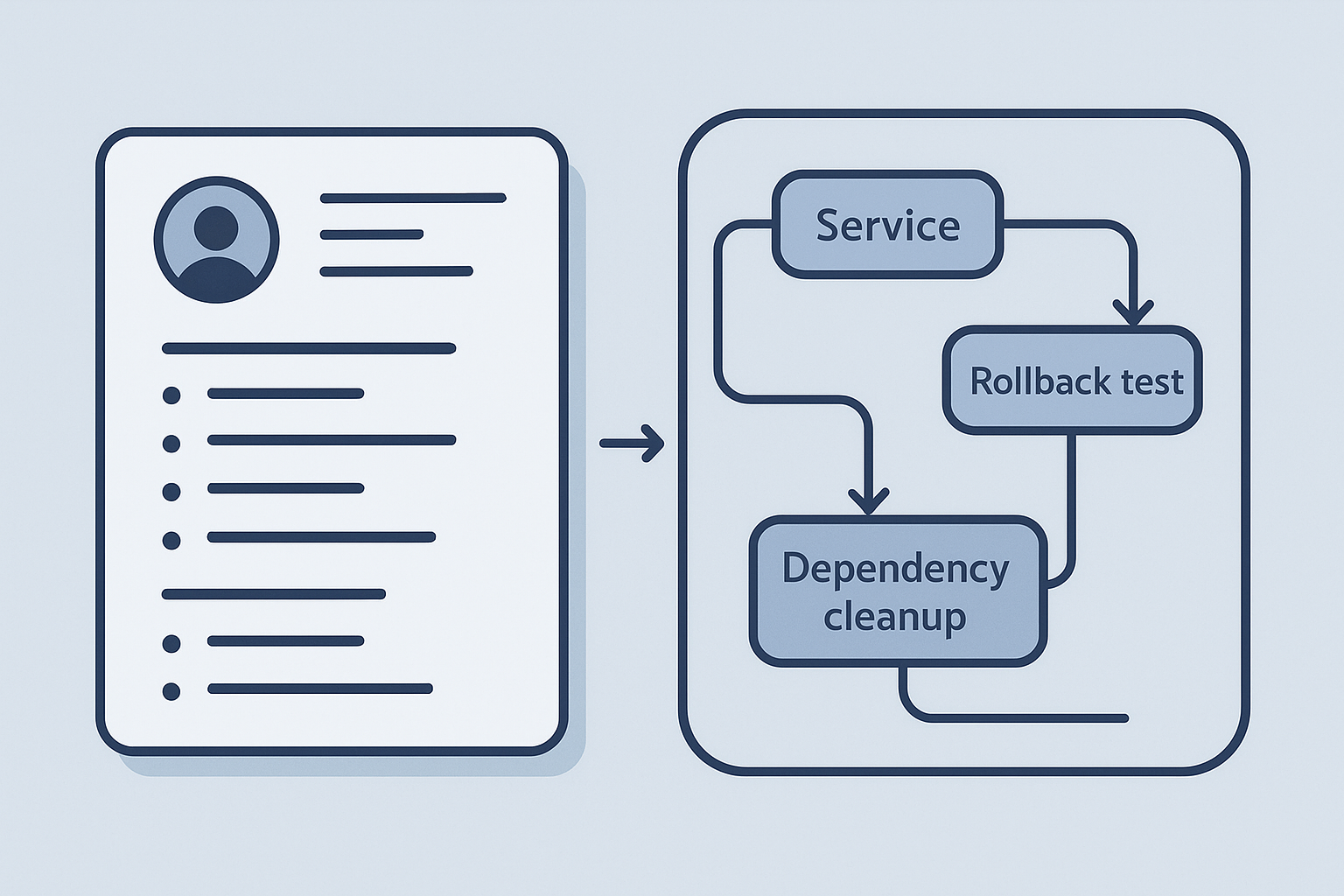 Editorial diagram showing one engineer's lane highlighted inside a larger migration system