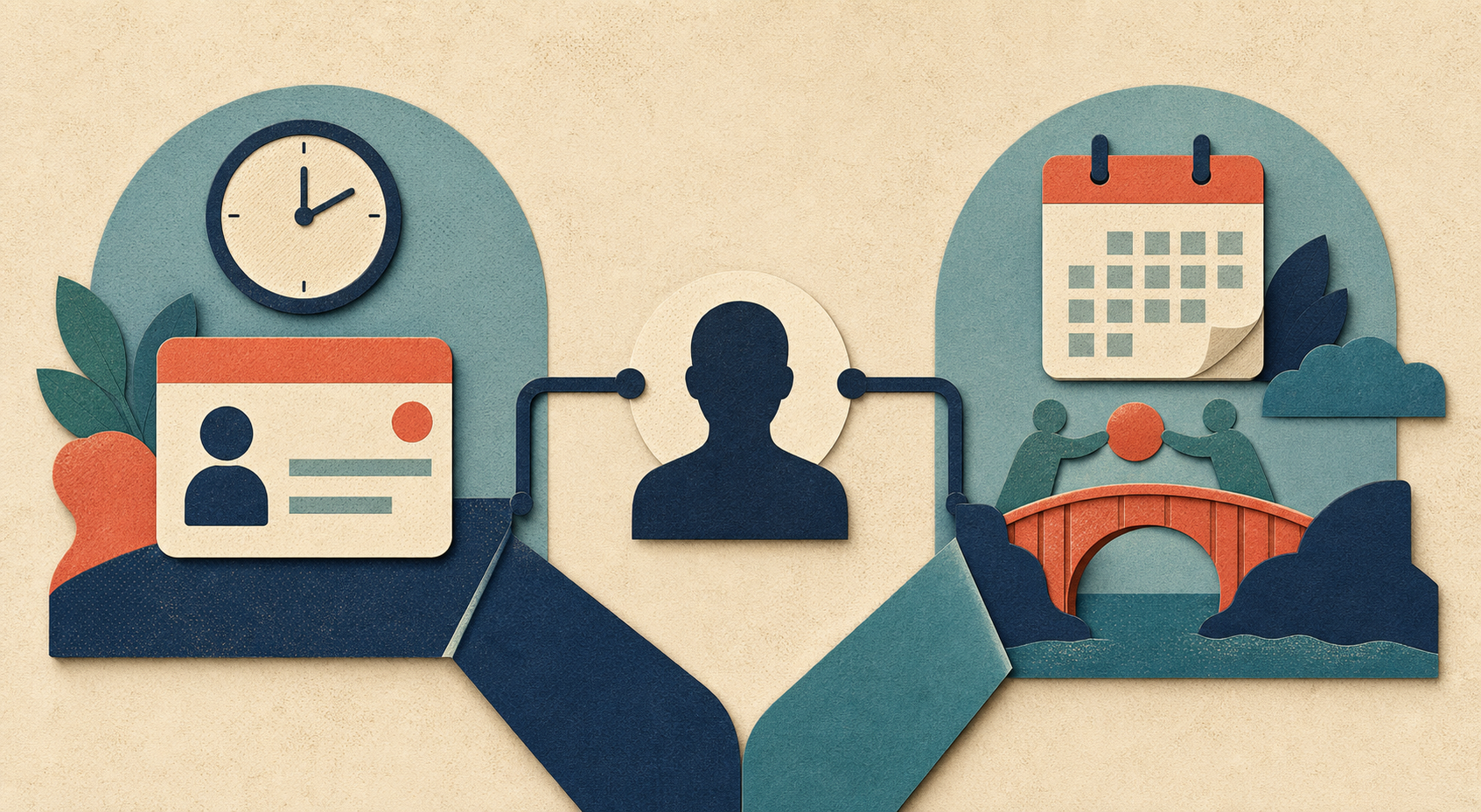 Editorial illustration separating present work authorization from a future need for employer sponsorship