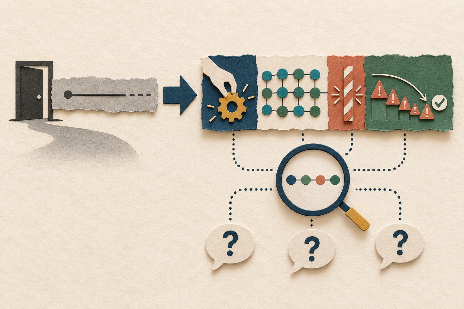 A vague strip about how a role ended becomes a four-part evidence strip showing an owned action, operating context, boundary, and verified consequence that can withstand follow-up questions.