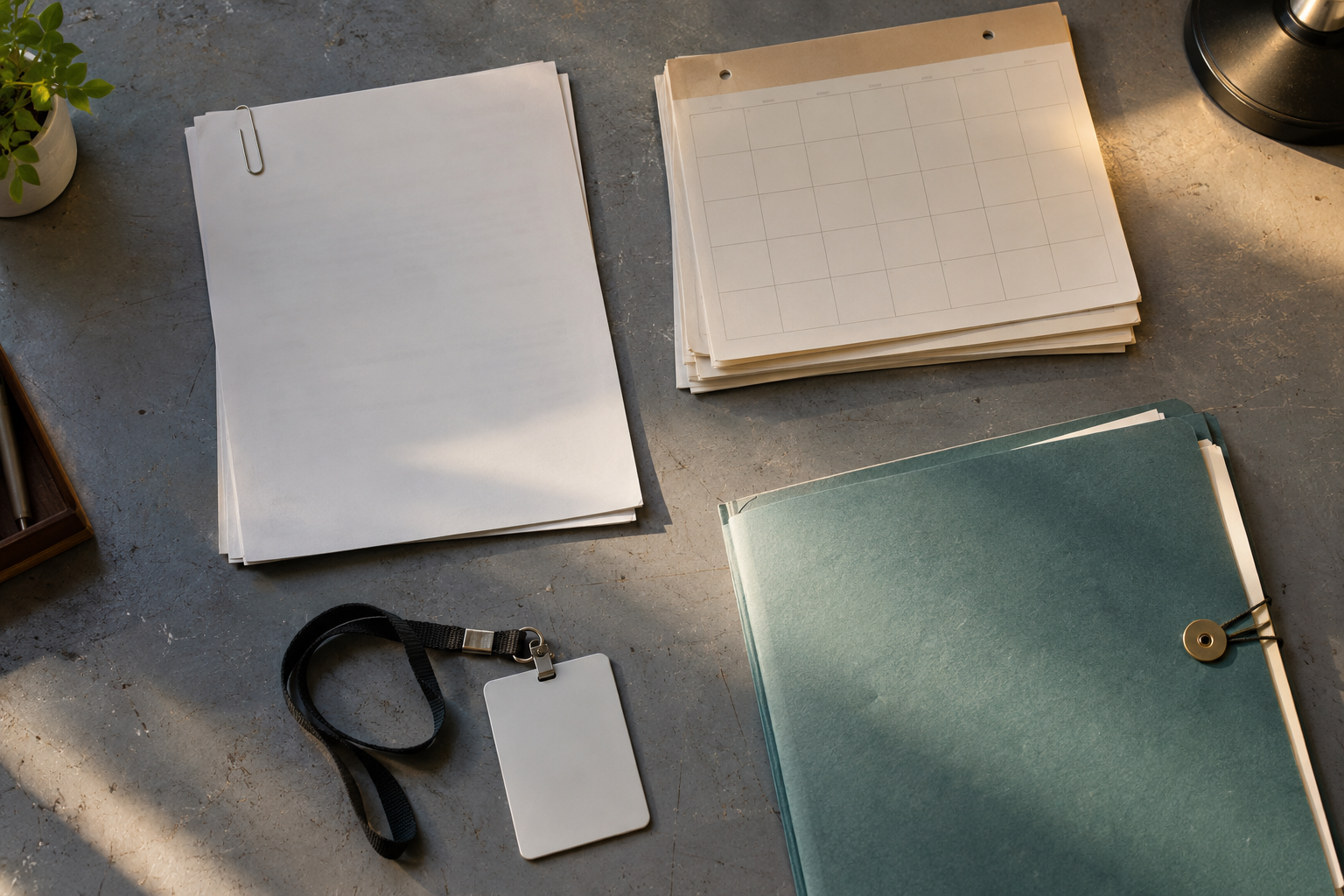 Four record groups represent employer details, dates, identification, and contract relationships in a pre-check audit.