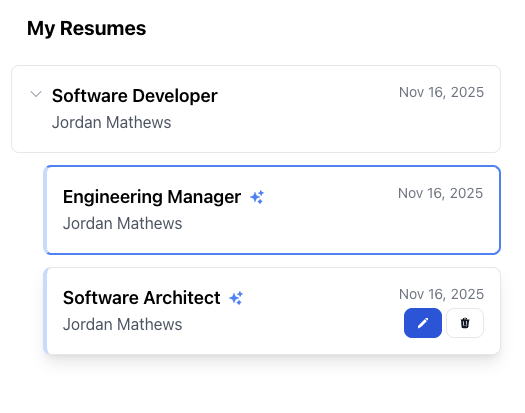 One JSON, Multiple Resumes